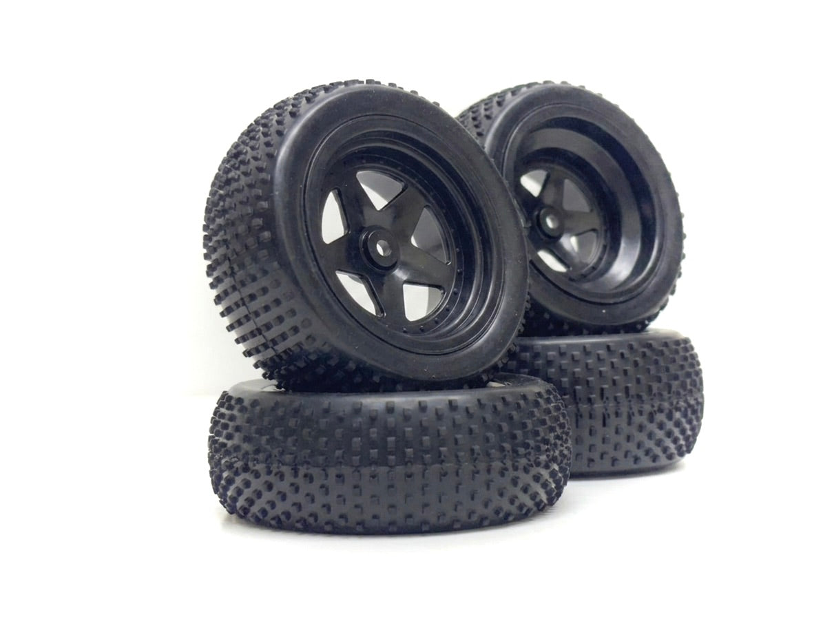 4 jeu de roues pour buggy « Mini Block » noir 1/10 - 2500059