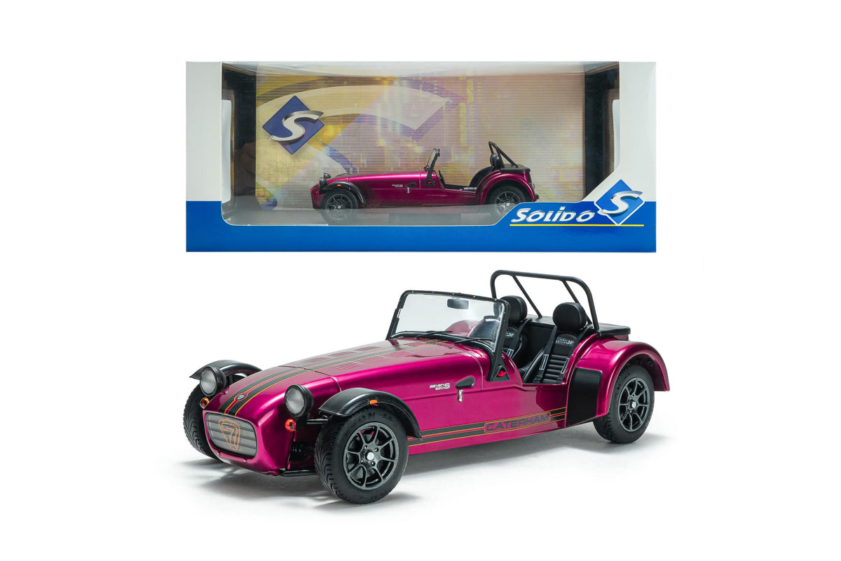 Solido S1801806 Voiture miniature collection 1/18 Caterham Seven 275 violet métallique 2014 - Breizh Modélisme.