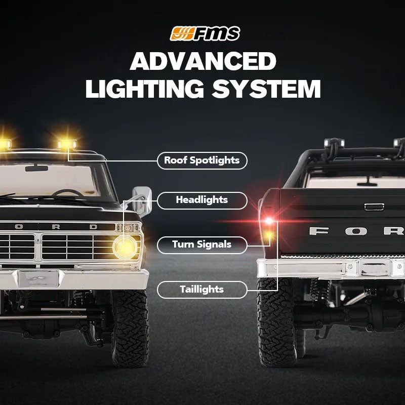 FMS Ford F-100 FCX18 II noir – Crawler RC 1/18 brushless 4WD RTR
