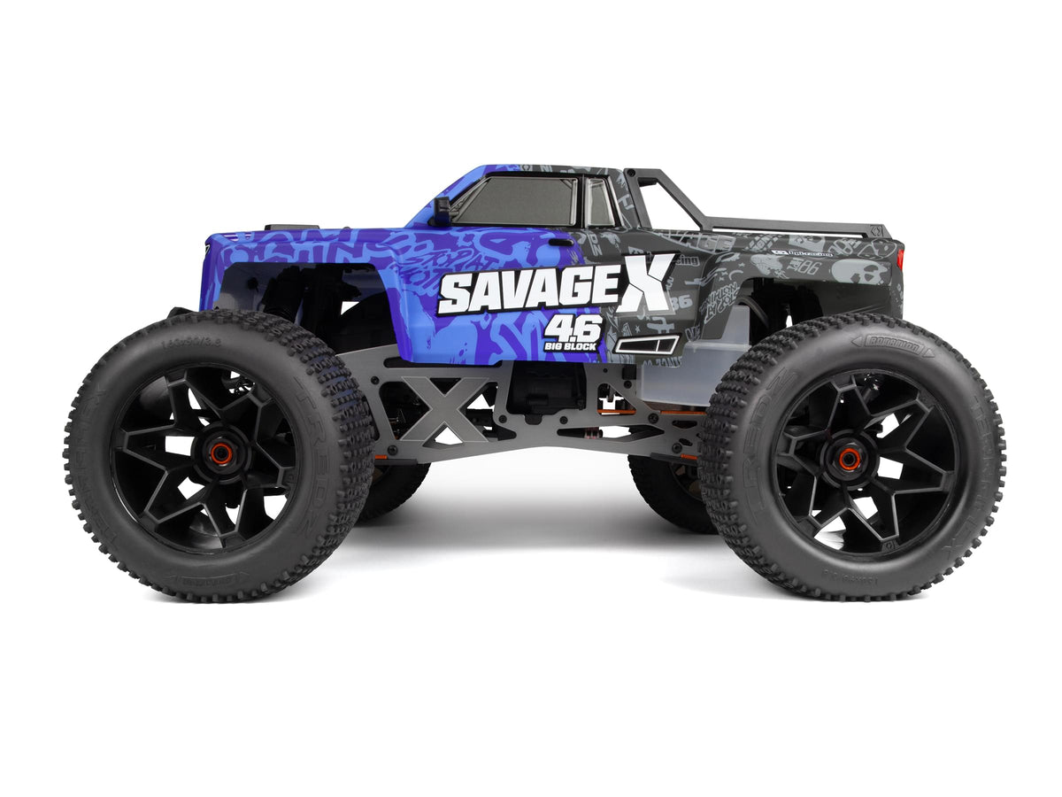 HPI Savage X 4.6 GT-6 RTR 1/8 Nitro – Monster Truck Bleu (160585)