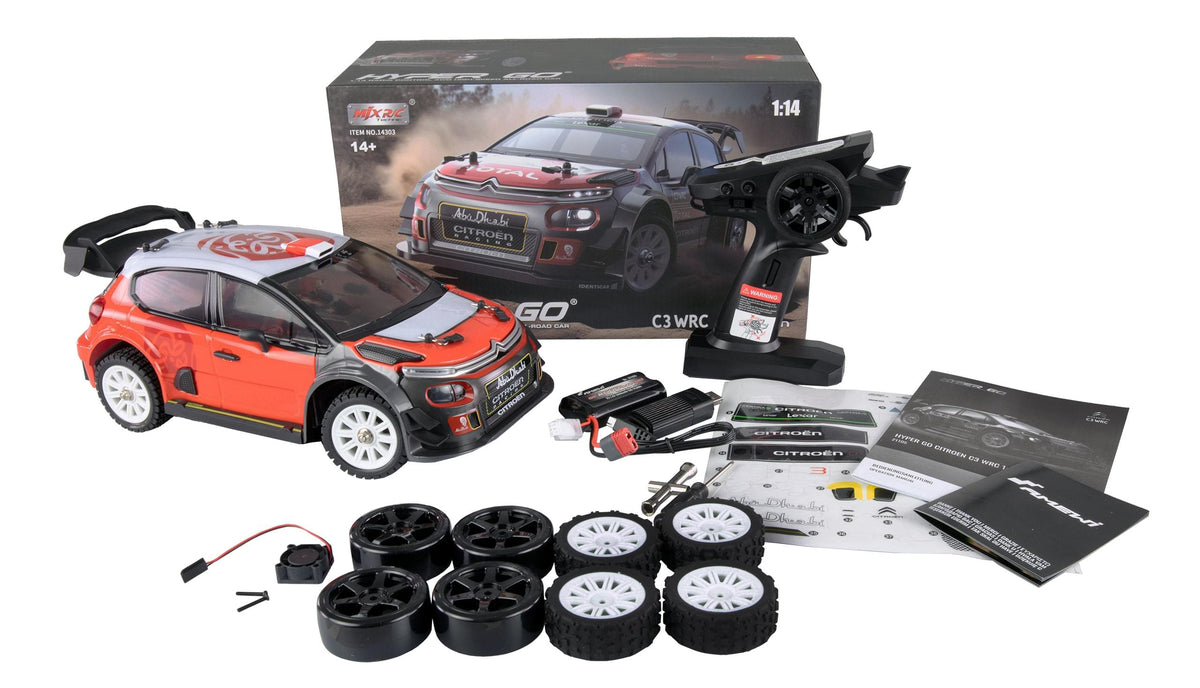 Voiture de rallye Citroen C3 WRC 4WD RTR MJX Hyper GO 14303 1/14