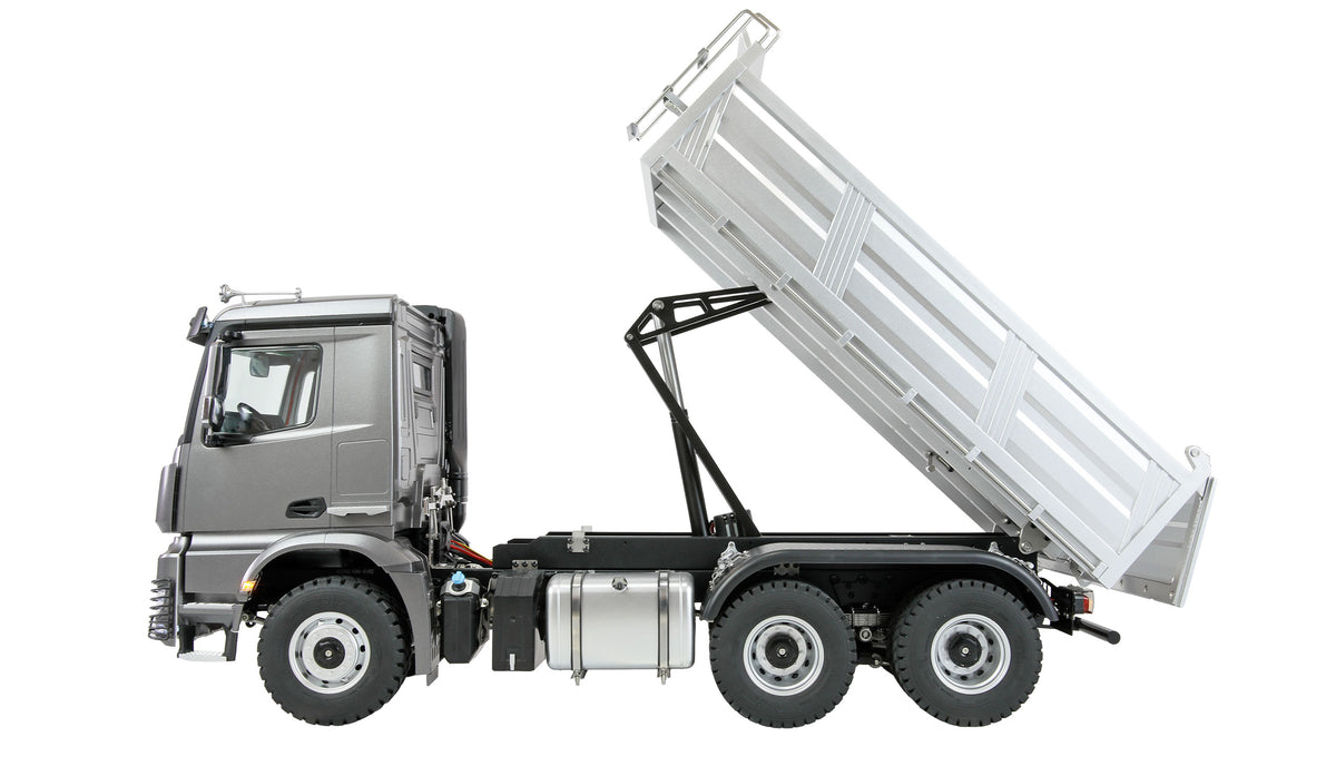 Camion de chantier RC full métal 6x6 Mercedes-Benz Arocs 1/14 gris 22728