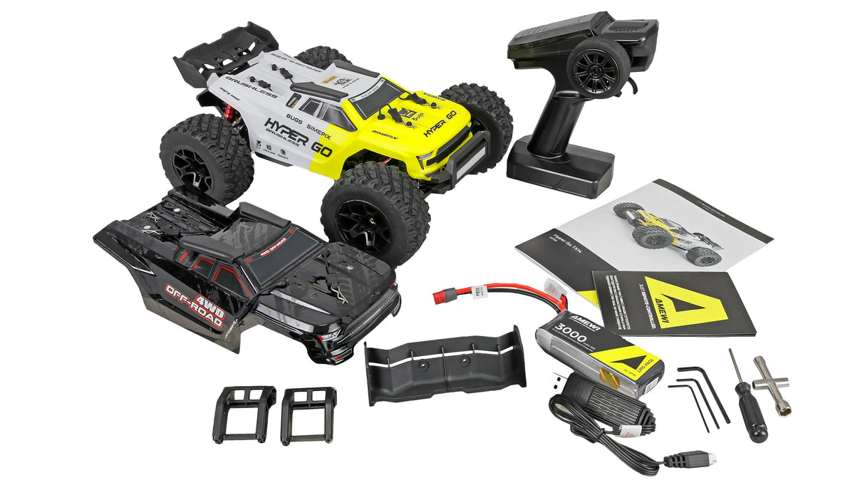 MJX Hyper GO 14207 / Amewi TX14 – Truggy RC brushless 4x4 1/14 RTR - Breizh Modélisme.