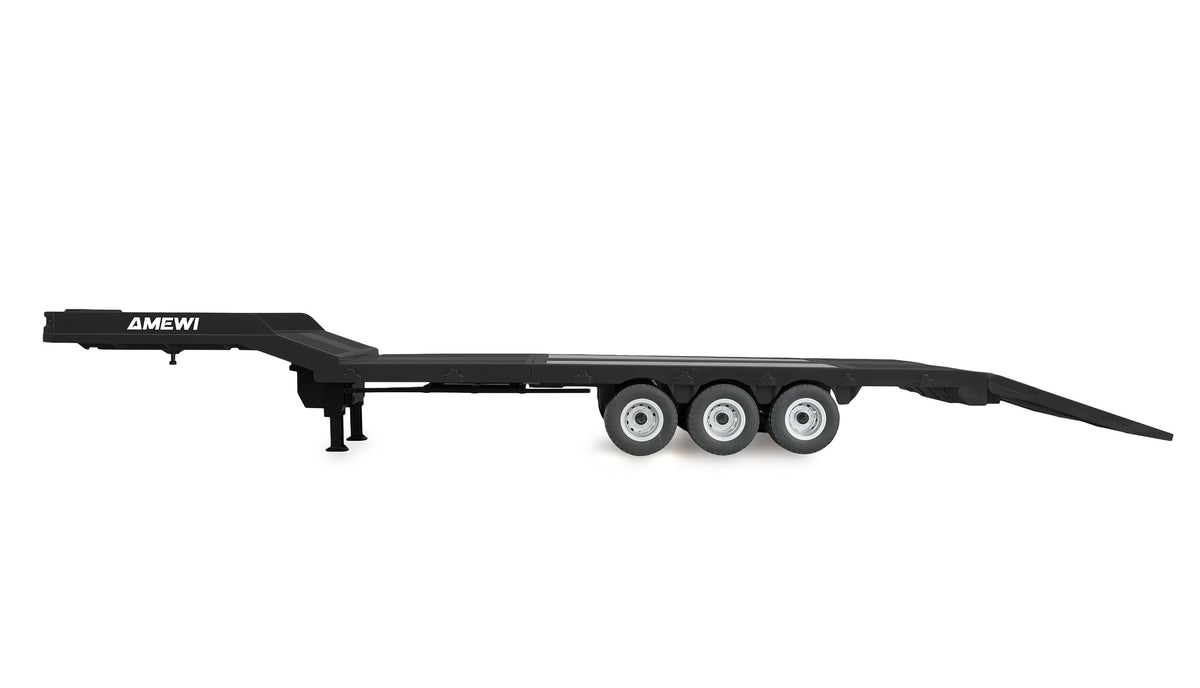 Amewi Scania 770S noir 1/18 avec remorque porte-engins RC