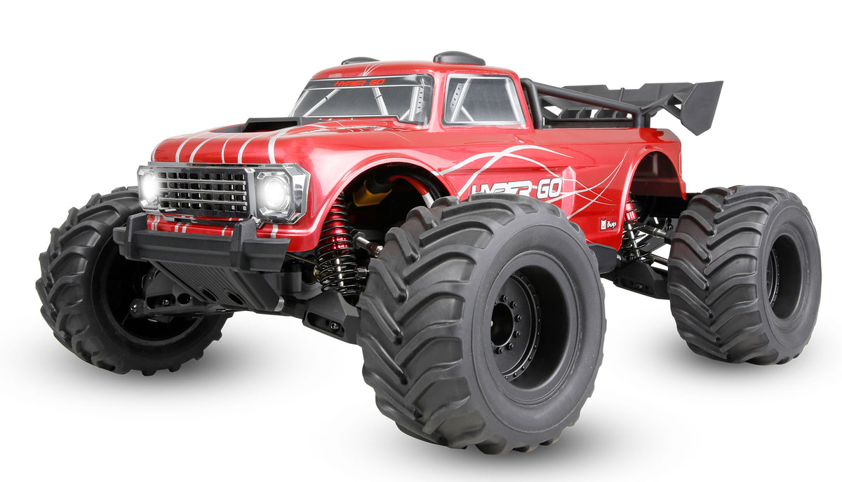 Monster truck brushless 4WD RTR MJX Hyper GO 10210 rouge 1/10 TX10 - Breizh Modélisme.