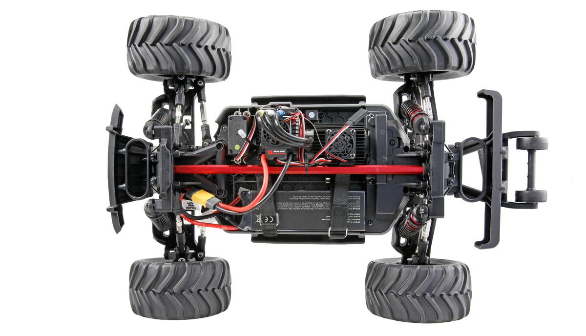 Monster truck brushless 4WD RTR MJX Hyper GO 10210 rouge 1/10 TX10 - Breizh Modélisme.