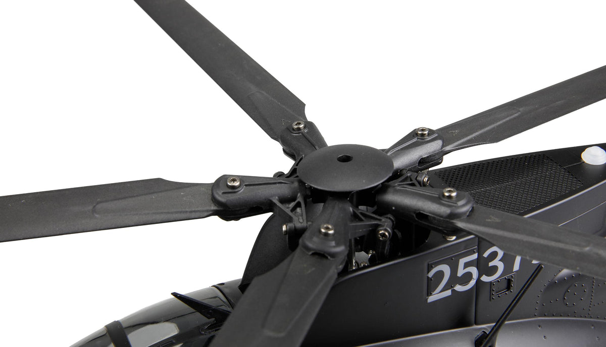Hélicoptère RC GPS MD500 Pro Amewi – Édition Noire, 9 Canaux 3D/6G RTF, LiDAR-TOF, Mallette
