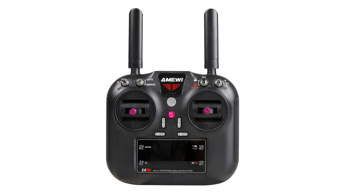 Hélicoptère RC GPS MD500 Pro Amewi – Édition Noire, 9 Canaux 3D/6G RTF, LiDAR-TOF, Mallette
