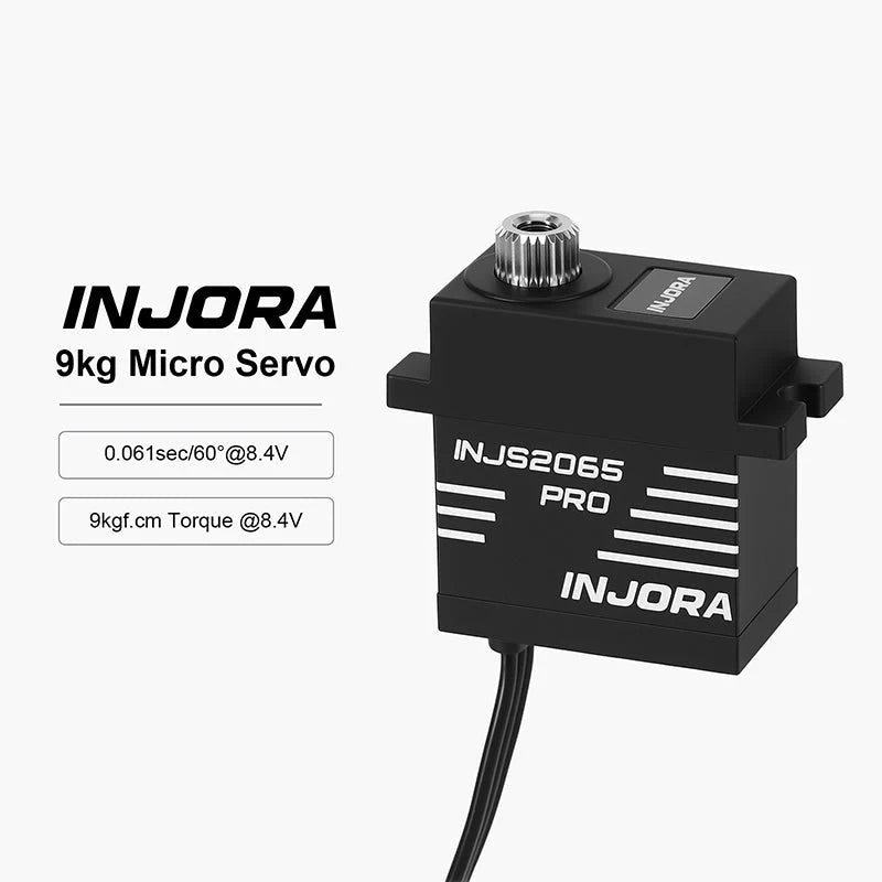Servo Injora INJS2065 Pro 9kg avec support et klaxon pour 1/18 TRX4M