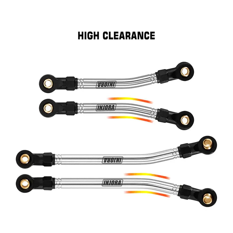 Jeu de biellettes de direction et de bras de suspension INJORA en acier inoxydable pour HPI Venture18 - Breizh Modélisme.