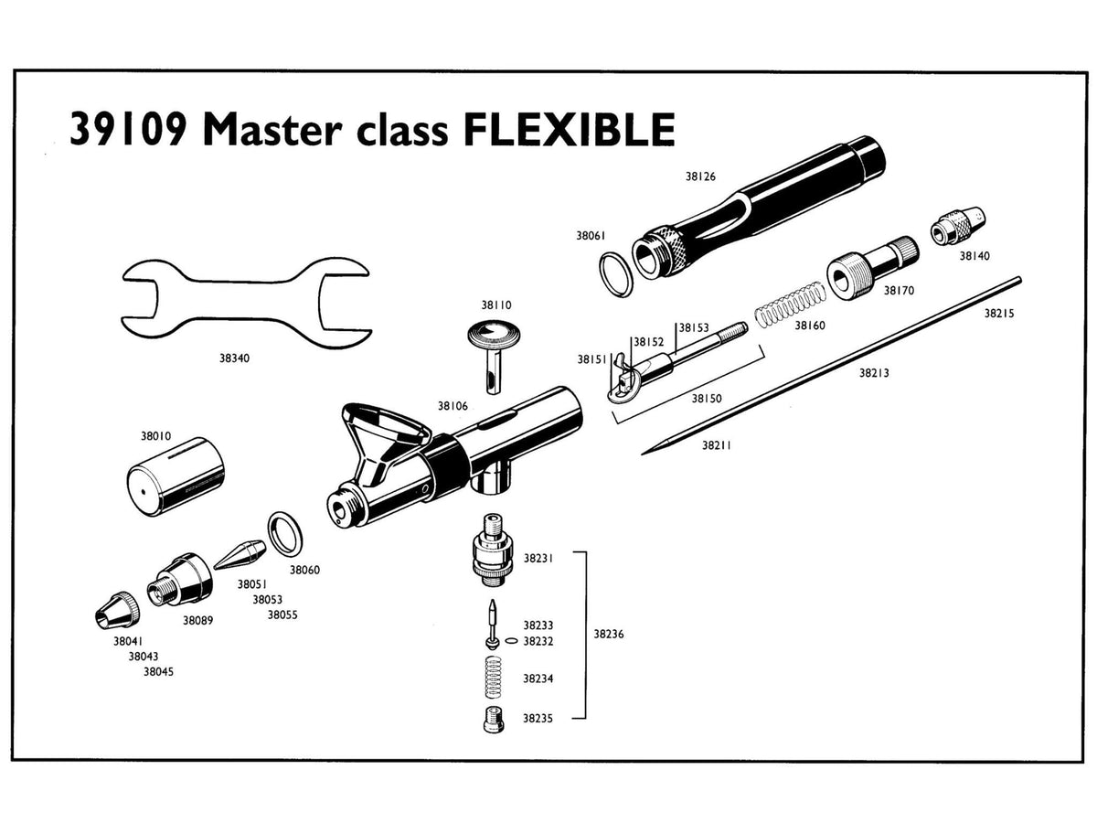 Pistolet à peinture "Flexible" Master Class Aérographe Revell pour les expérimentés 39109