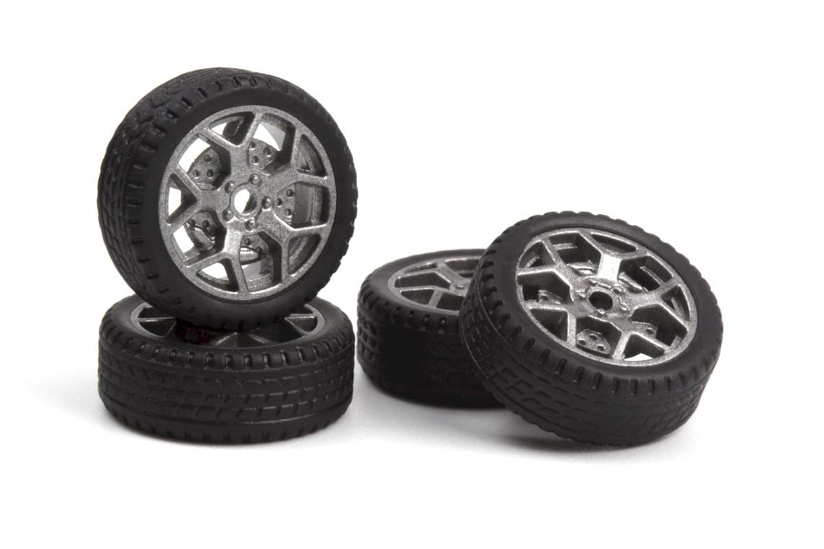 Roues/pneus assemblés (4 pcs) Blackzon - 548127 - Breizh Modélisme.
