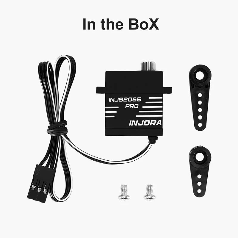 Servo Injora INJS2065 Pro 9kg avec support et klaxon pour 1/18 TRX4M