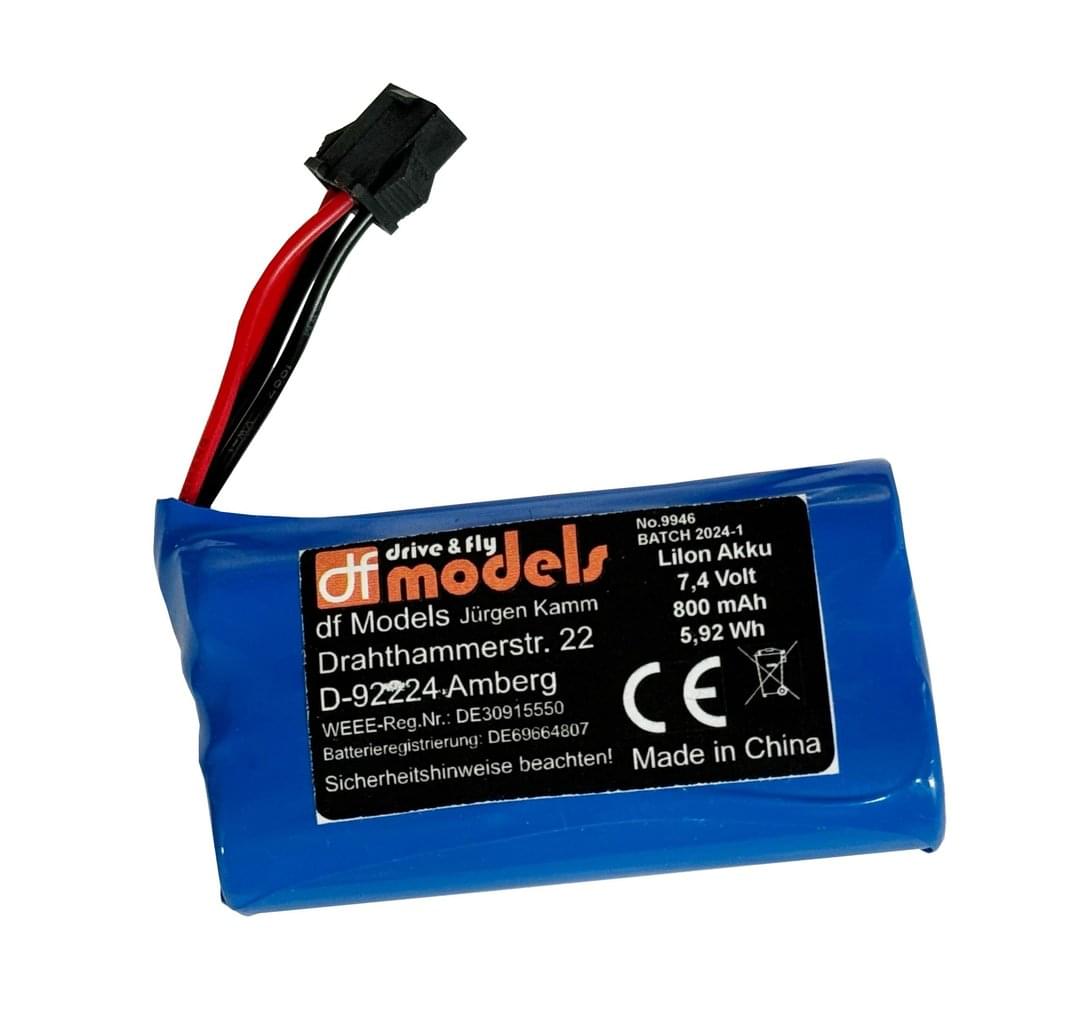 Batterie Li-ion 7.4V 800mAh DF Models - 9946