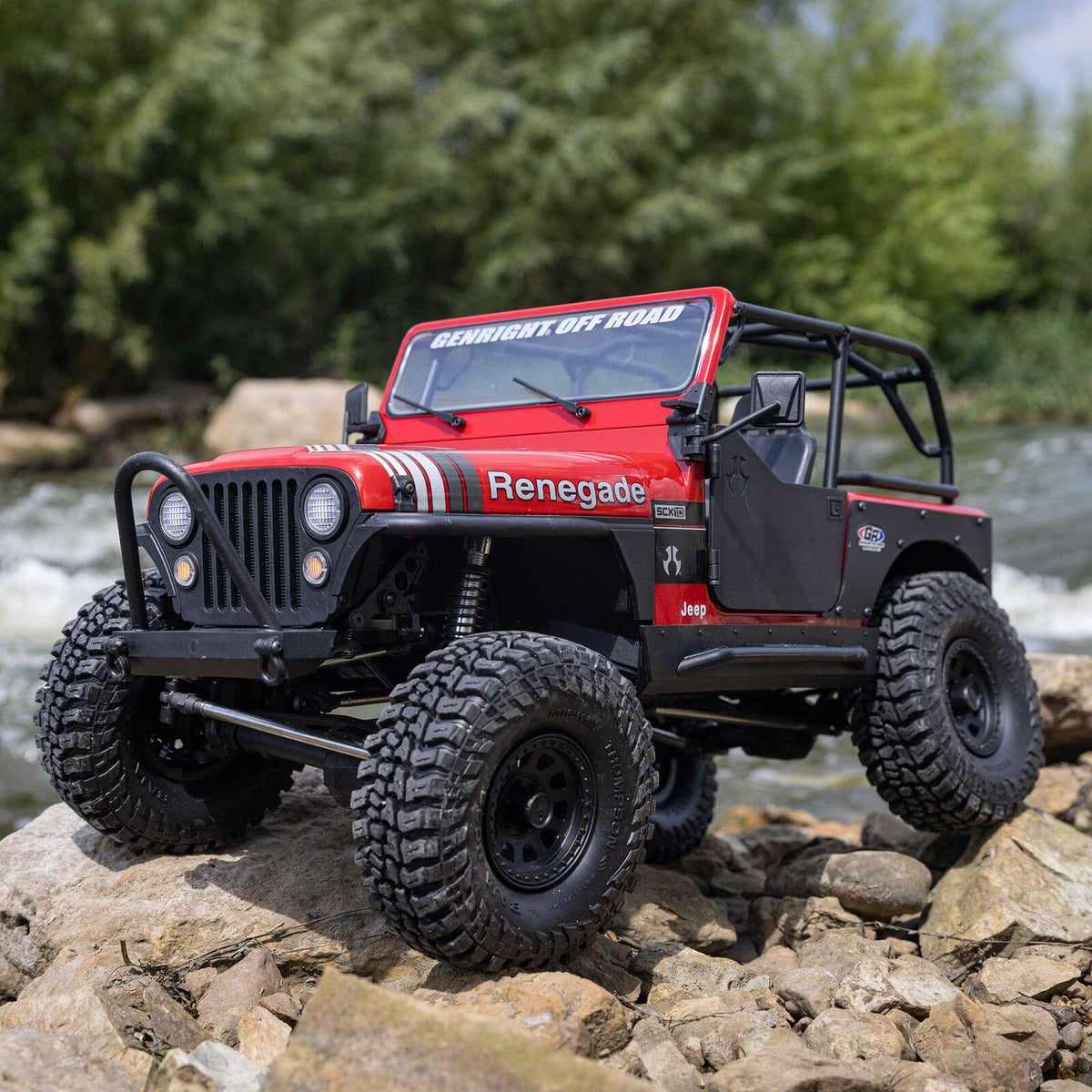 Crawler Axial 1/10 SCX10 III Jeep CJ-7 4WD charbon RTR - rouge AXI03008V2T1 - Breizh Modélisme.