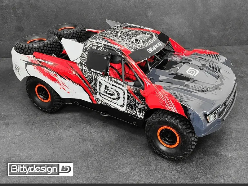 Carrosserie FALCON-X Rouge pour Traxxas UDR Prédécoupé 1,5 mm - BDTRX7-FLCK-PPR - Breizh Modélisme.