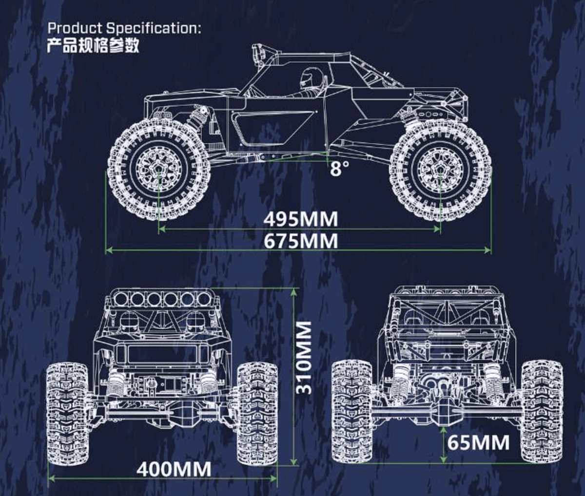 Crawler Yikong Rock Scale Slide 1/6 - YK4061 vert