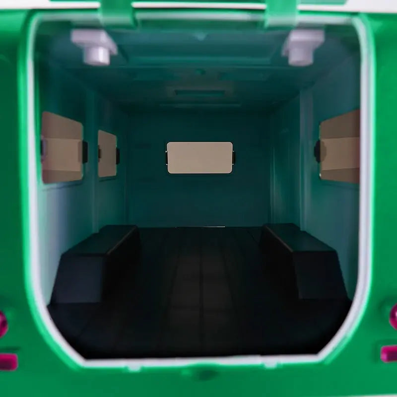 Remorque de camping-car vert INJORA avec attelage pour 1/18 TRX4M - AX-TC09GN - Breizh Modélisme.