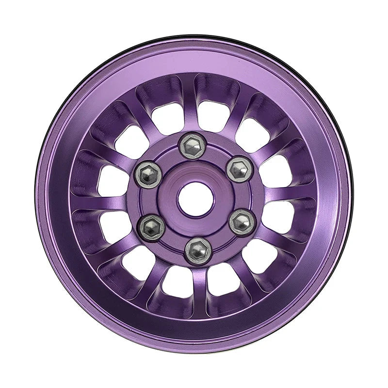 Injora 4 jantes 1.0 Beadlock Alu pour crawlers 1/18 1/24 (W1015) violet