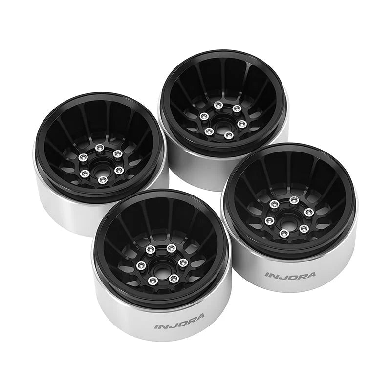 4 jantes INJORA 1,9" Turbine Deep Dish CNC pour crawlers RC 1/10 (W1915) - Breizh Modélisme.