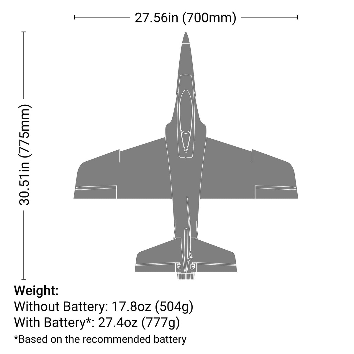 Jet RC E-flite Habu SS 50mm EDF BNF Basic AS3X+ SAFE - EFL-3134