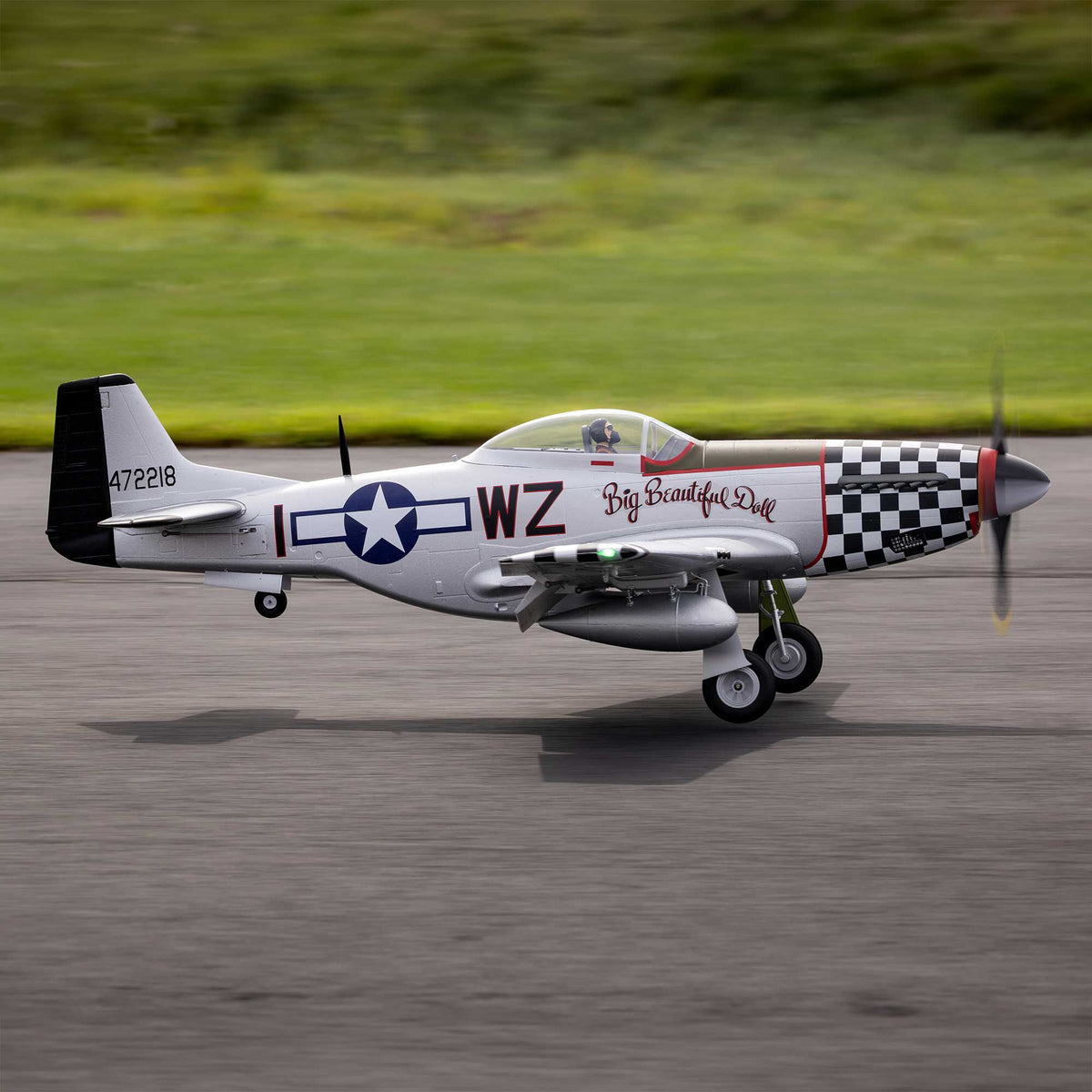 Avion E-flite P-51D Mustang 1,5 m PNP avec AS3X+ et SAFE Select EFL-3360 - Breizh Modélisme.
