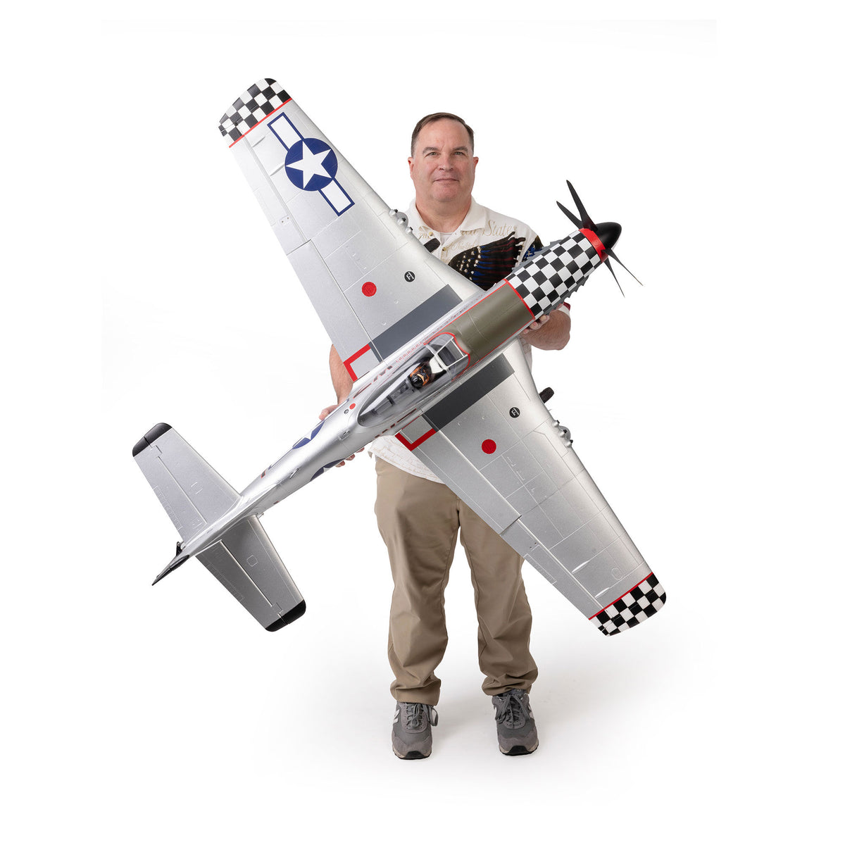 Avion E-flite P-51D Mustang 1,5 m PNP avec AS3X+ et SAFE Select EFL-3360 - Breizh Modélisme.