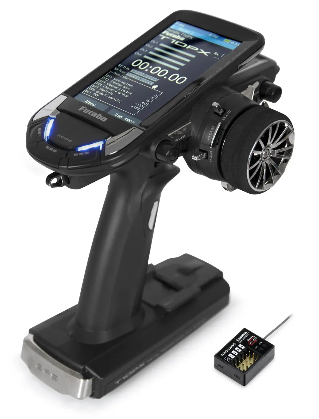 Futaba T10PX radio F-4G/SR/T-FHSS + récepteur R404SBS 2.4GHz