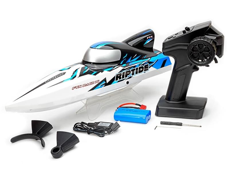 Bateau RC haute vitesse Riptide Turbojet Brushless 41cm bleu