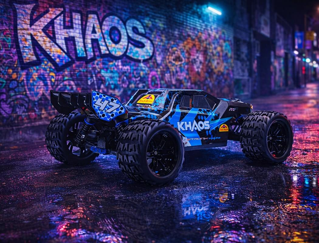 FTX Khaos 1/10 Truggy Tout-Terrain Brushless 3S 4WD – Fushia (FTX5564)
