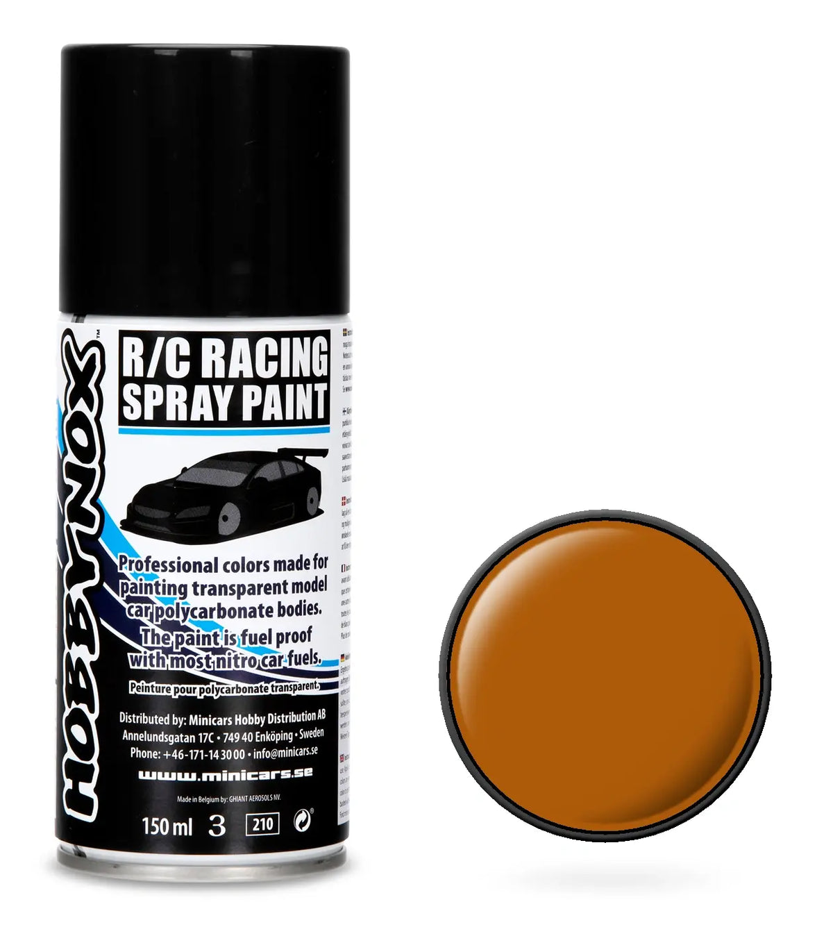 Peinture Lexan pour carrosserie marron clair 150ml - HN1603 - Breizh Modélisme.