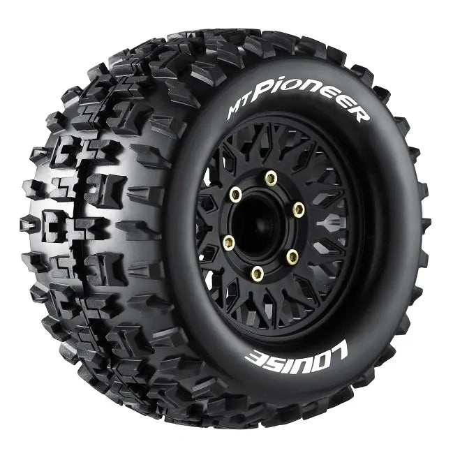 2 Pneus et roues MT-PIONEER 1/10 soft (x2) - LT3202SX - Breizh Modélisme.