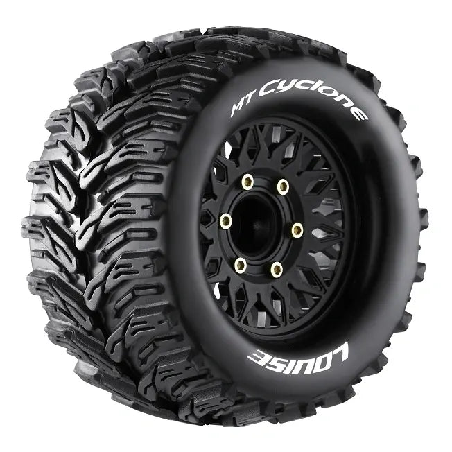 2 Pneus et roues MT-CYCLONE 1/10 soft (x2) - LT3226SX - Breizh Modélisme.