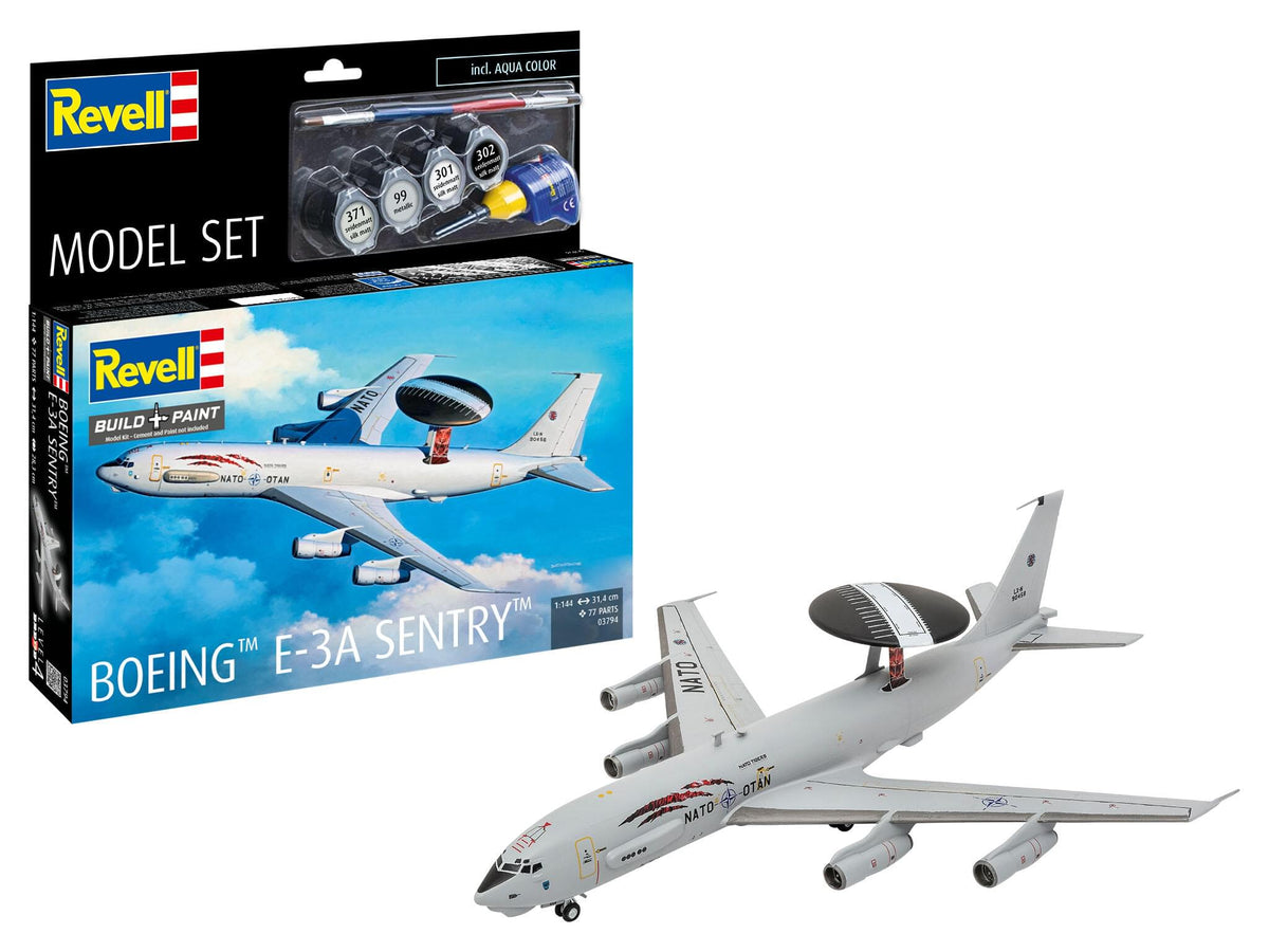 Maquette avion Revell 63794 Boeing E-3A avec accessoires de base