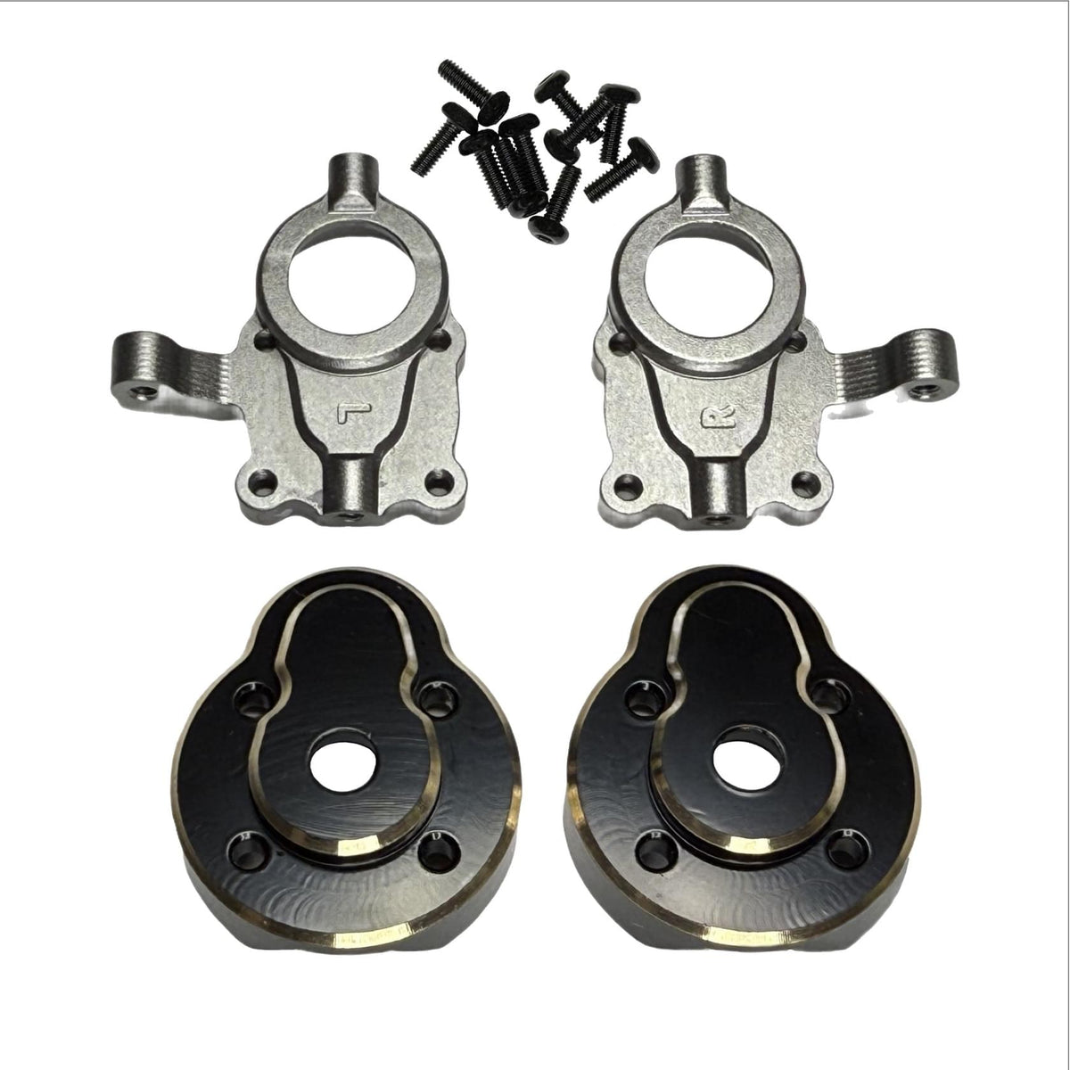 Ensemble de moyeu de portail avant en aluminium V2 pour EVO/GOAT - HBP240391