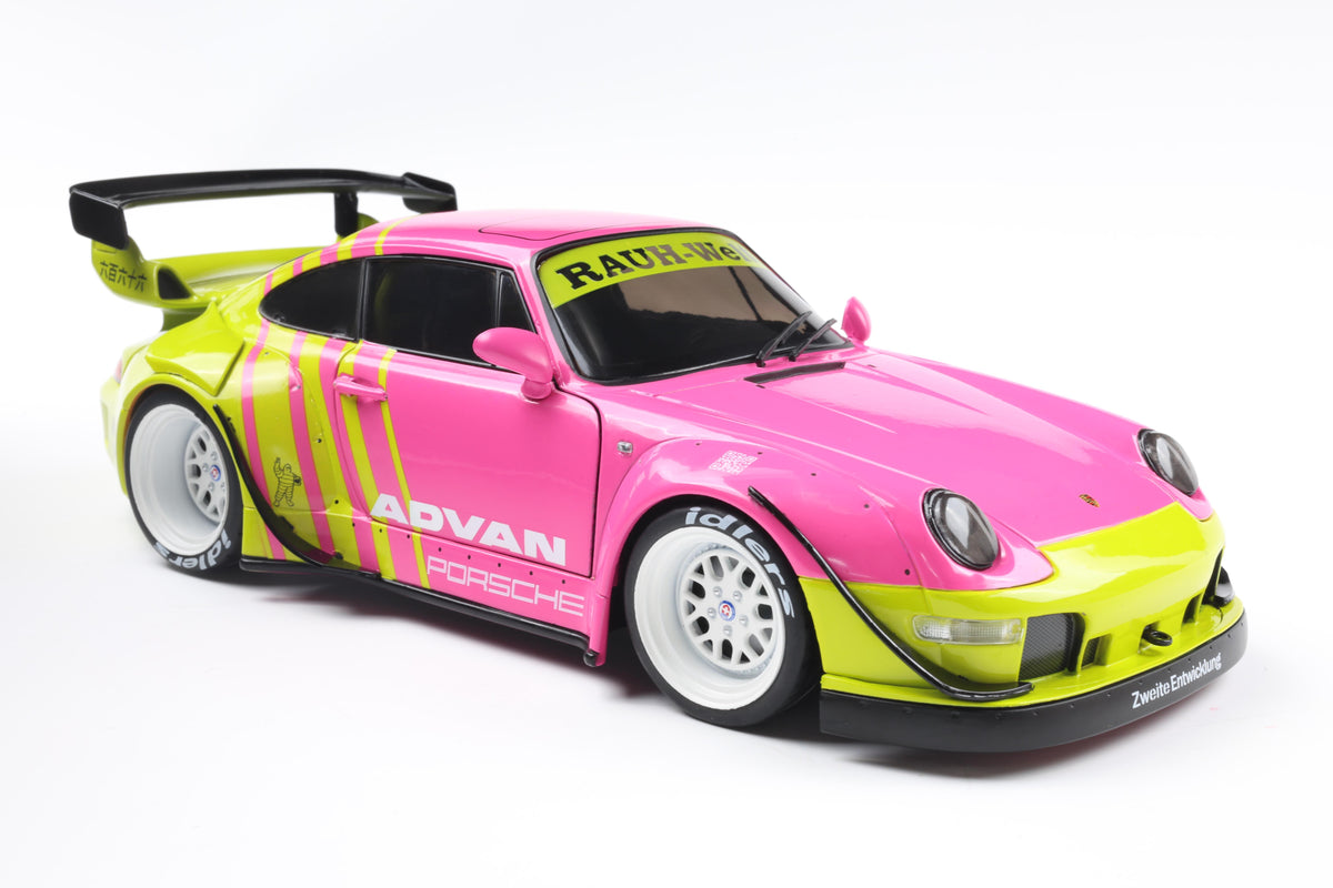 OCCASION Solido S1808510 Voiture miniature collection 1/18 Porsche 911 RWB BodyKit 2024 Pink - Breizh Modélisme.