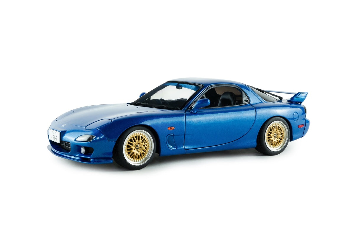 Solido S1810611 Voiture miniature collection 1/18 Mazda RX7 FD3S Innocent bleu MICA 1999 - Breizh Modélisme.