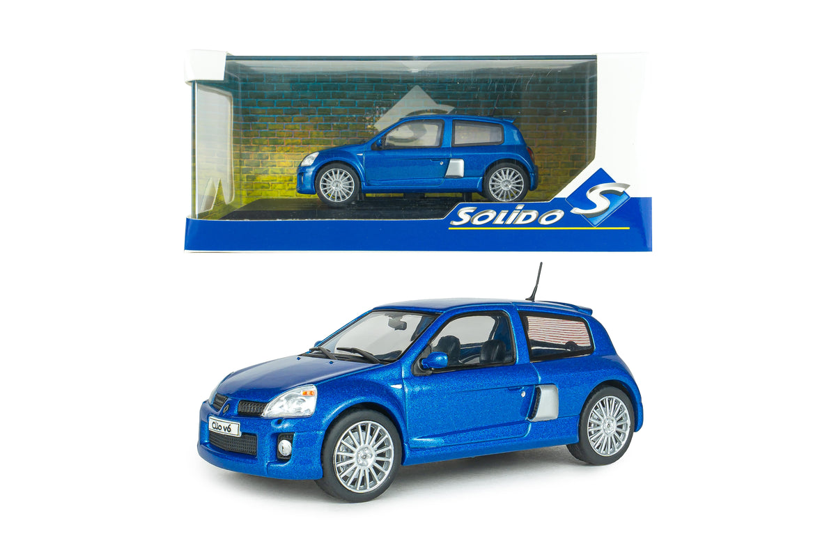 Voiture miniature 1/43 Renault Clio V6 Ph 2 2003 Blue Solido S4318101