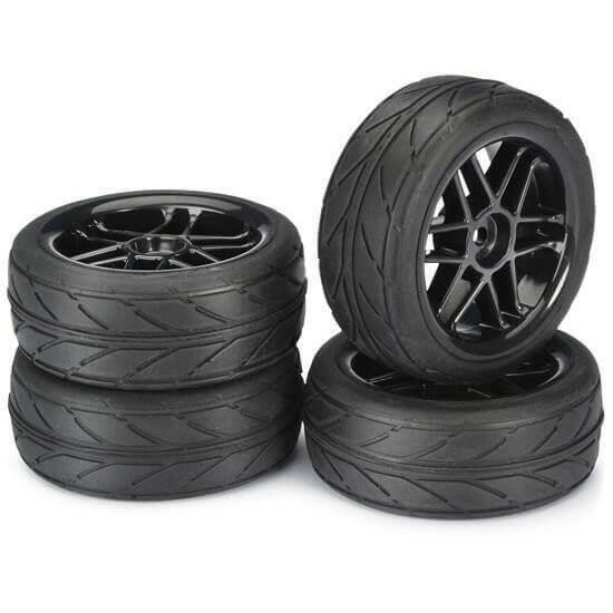 4 roues AV/ARR Piste noire 1/10 - 2510003 - Breizh Modélisme.