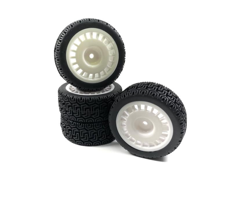 4 roues AV/ARR Rallye Winded Design blanc 1/10 - 2510063 - Breizh Modélisme.