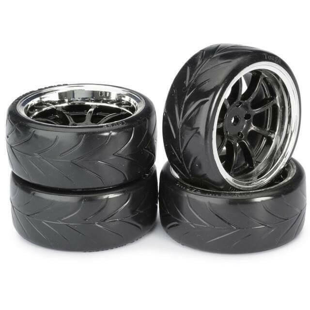 4 roues Drift AV/ARR chrome 1/10 Absima 2510044 - Breizh Modélisme.