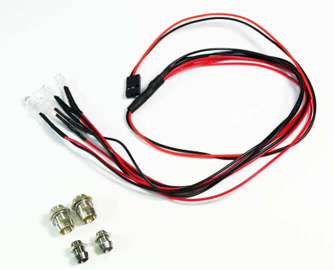 Set de Led blanc/rouge avec support en aluminium - Absima 2320041 - Breizh Modélisme.