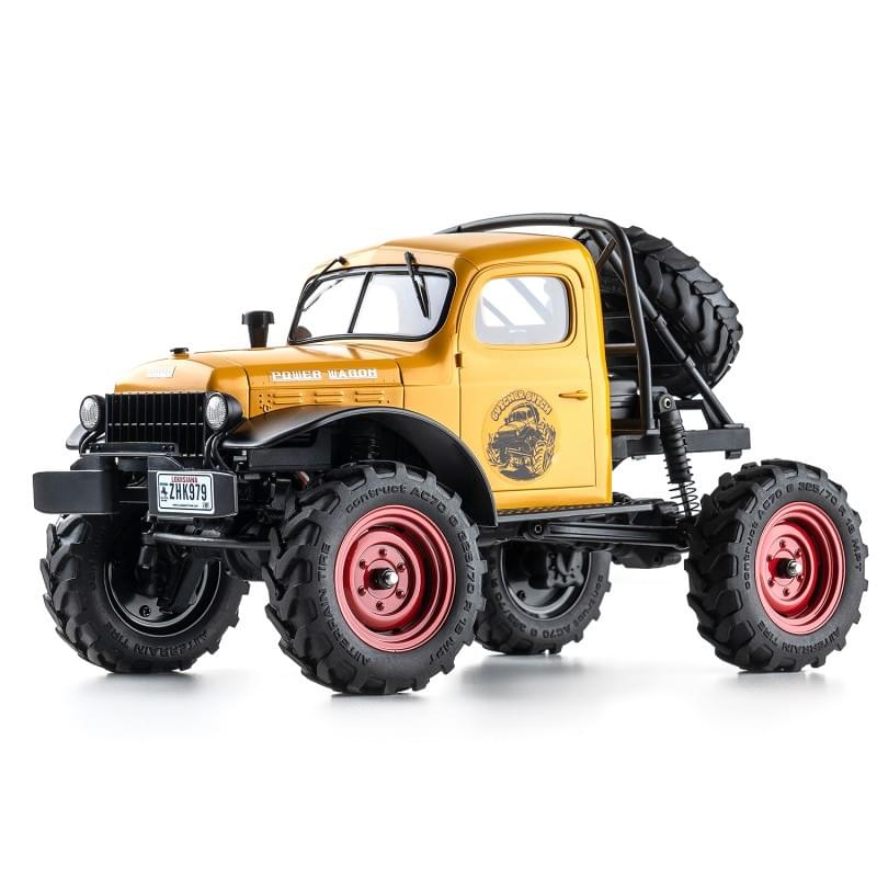 Petit crawler FMS 1/24 Power wagon V2 FCX24 jaune Prêt à rouler 12401 - Breizh Modélisme.