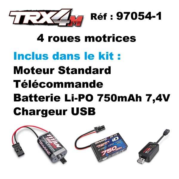 Traxxas TRX4M 1/18 Land Rover Defender Crawler Noir RTR - 97054-1