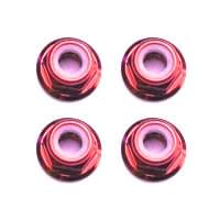 Ecrou M3 fastrax bride rouge (4pcs) - FTM3RF - Breizh Modélisme.