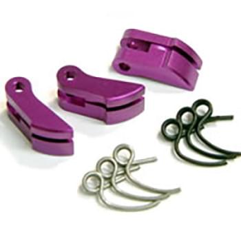 Masselottes d'embrayage avec ressorts 1.0 et 1.1mm violet - Breizh Modélisme.