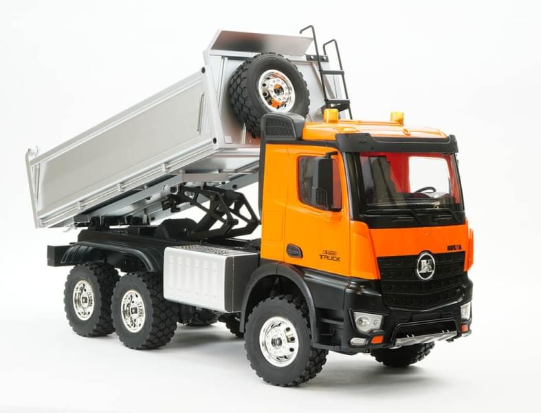 Camion benne HUINA 1/14 en alliage 14 canaux en métal - 1598 - Breizh Modélisme.