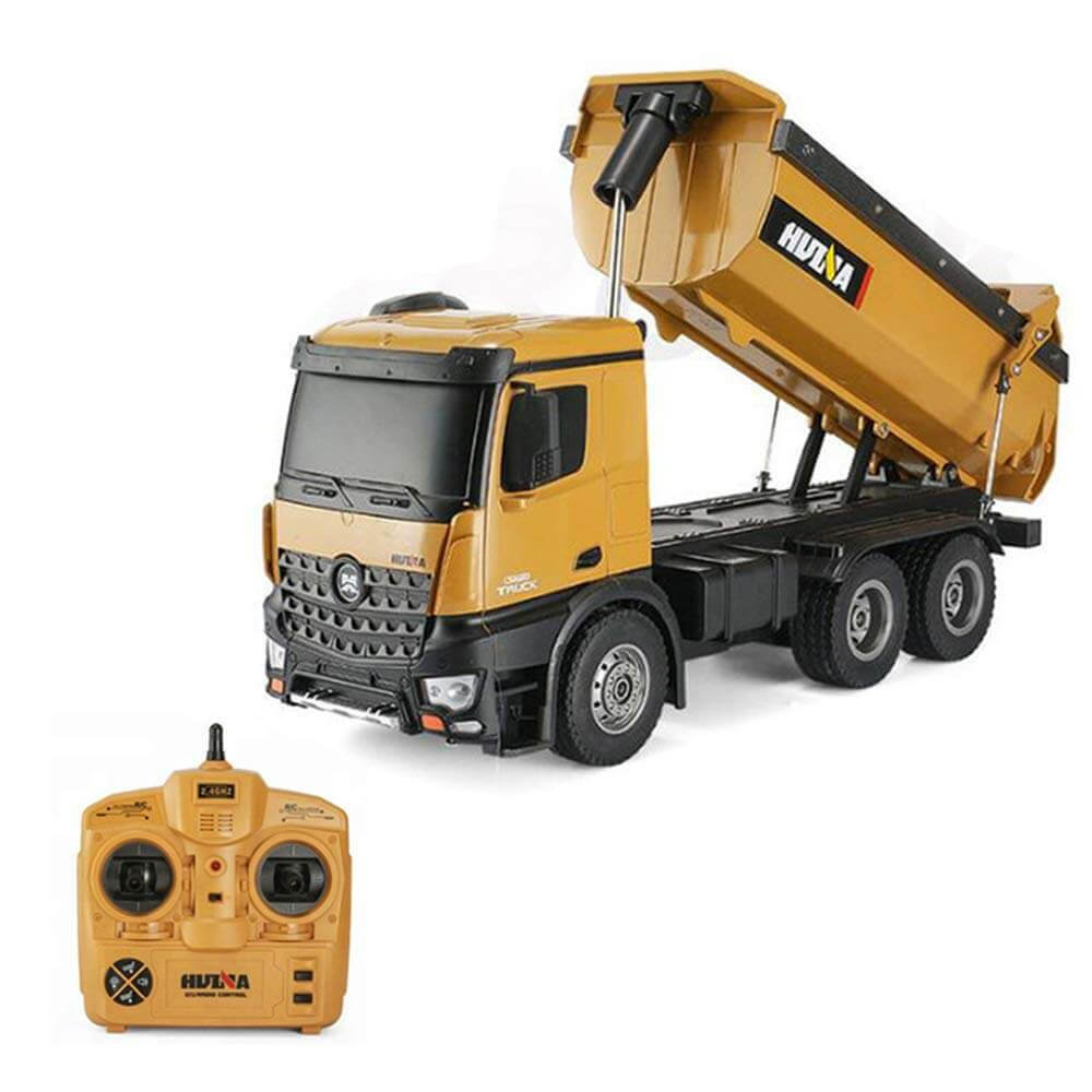 Camion Benne RC en Métal 1/14 - Huina 1573 - Breizh Modélisme.