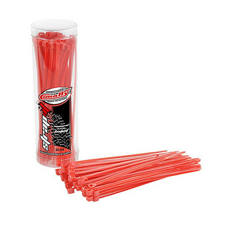 Lot de 50 Colliers nylon Rouge 2,5x100mm Corally - Breizh Modélisme.
