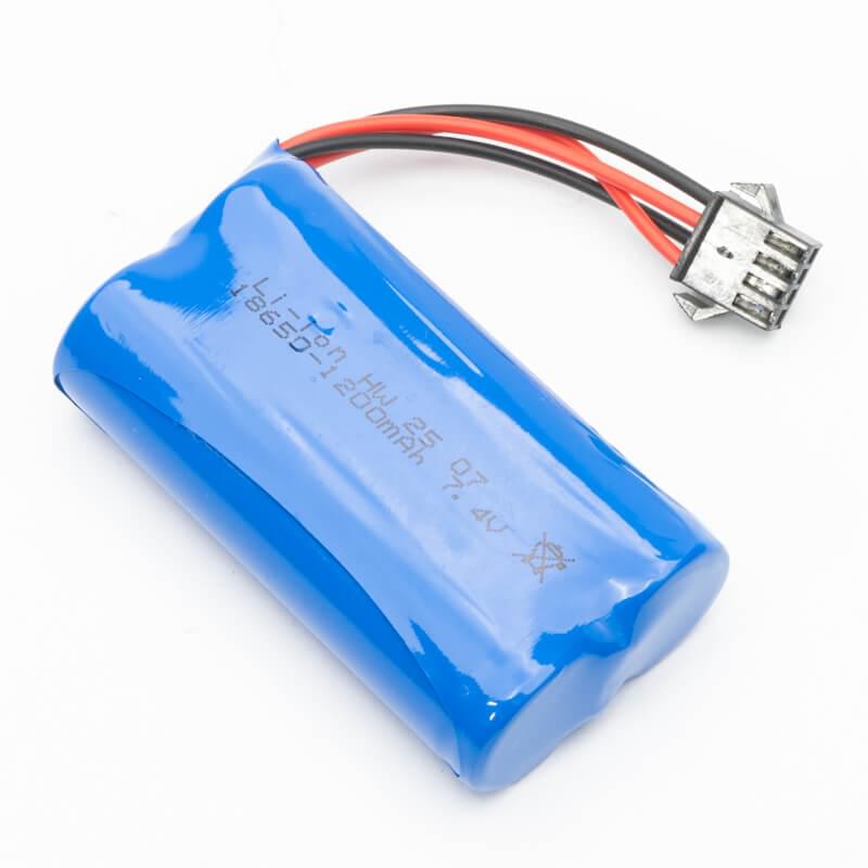 Batterie Li-ion 1200mAh 7.4V 4PM pour Engins Huina
